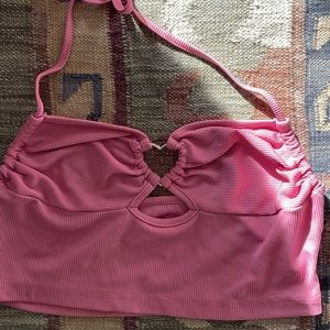 Pink halter top